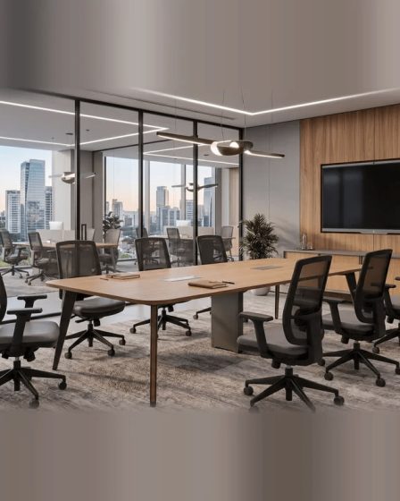 Mesa de reunião para 10 lugares: como definir o tamanho